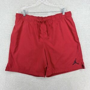 Jordan Jumpman Poolside Shorts Mens Large Gym Red Black Lined Swim CZ4751-687